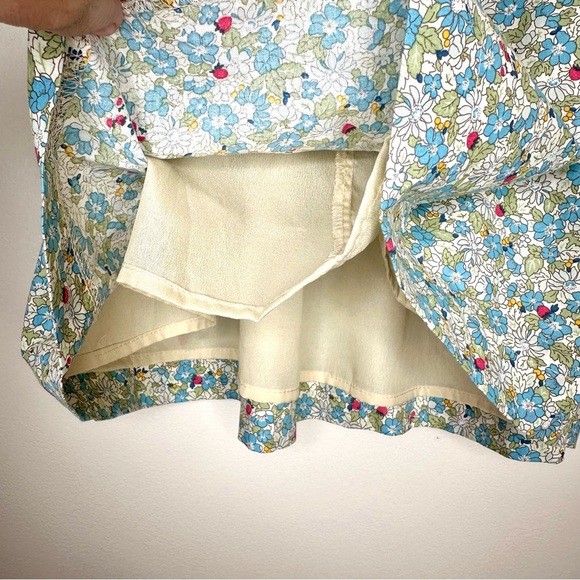 &merci Floral Tie-Strap Camisole Lined Top Light Blue Size Large - Picture 6 of 9